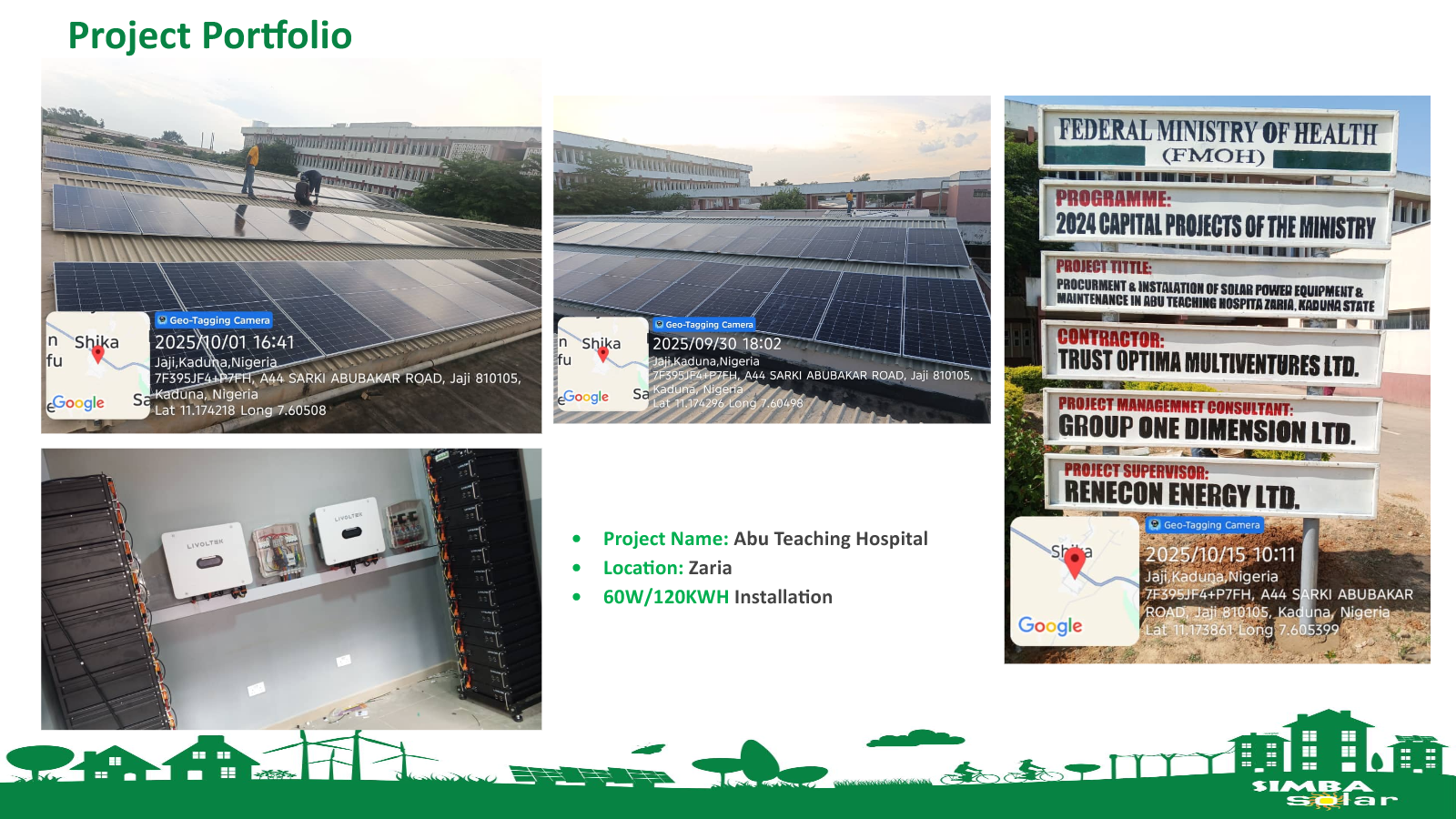 Solar installation at a Nigerian teaching hospital